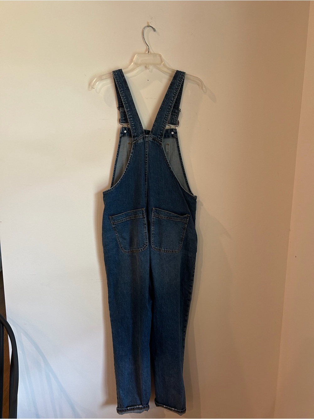 J. Crew Blue Denim Overalls with Gold Stitching - Medium - Picture 6 of 6